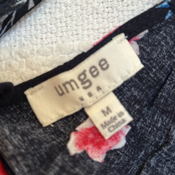 Umgee Womens Summer Dress Mini Floral Size M Cotton blend boxy spaghetti strap - Picture 4 of 6